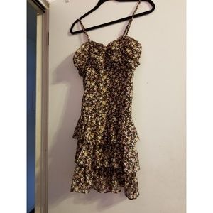 Brown Floral Convertable Dress